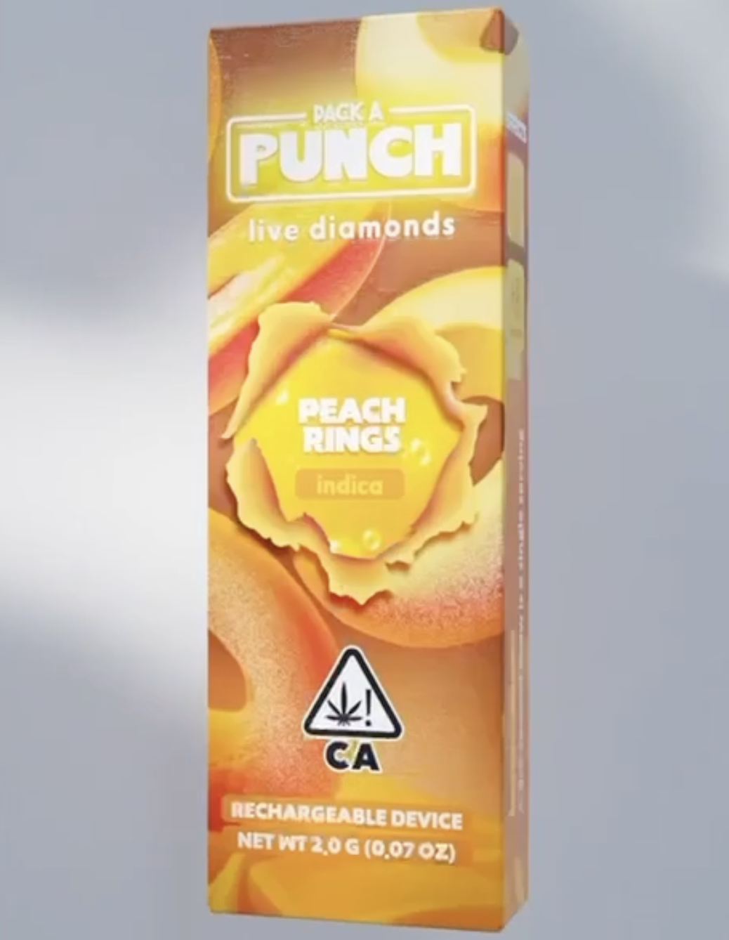 Pack A Punch Peach Rings Disposable